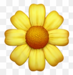 Yellow Flower Emoji Png - Yellow Flower Emoji Png,Sunflower Emoji Png
