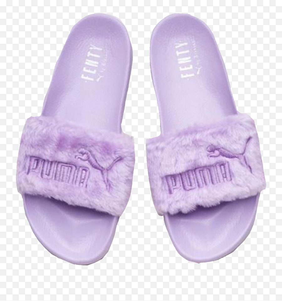 Puma Fenty Slides Purple Shoes Png Fitness - Puma Fenty Slides,Ballerina Shoes Png