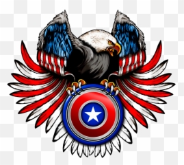 Eagle Round Shield Crest - Red White And Blue Transparent Logo Png