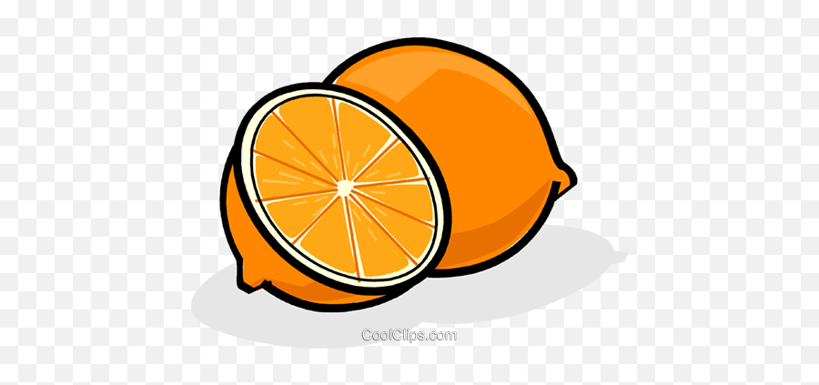 Sliced Oranges Royalty Free Vector Clip Art Illustration - Bergamot Orange Png,Oranges Png