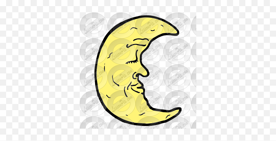 Man In The Moon Picture For Classroom Therapy Use - Great Happy Png,Moon Clipart Transparent
