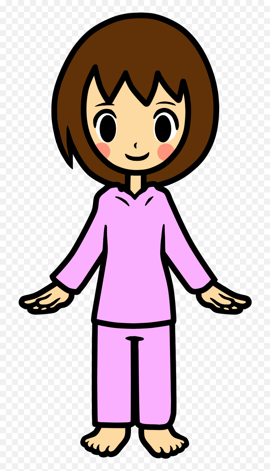 Download Pajamas Clipart Girl - Pajama Girl Rhythm Clipart Girl In Pajamas Png,Heaven Png