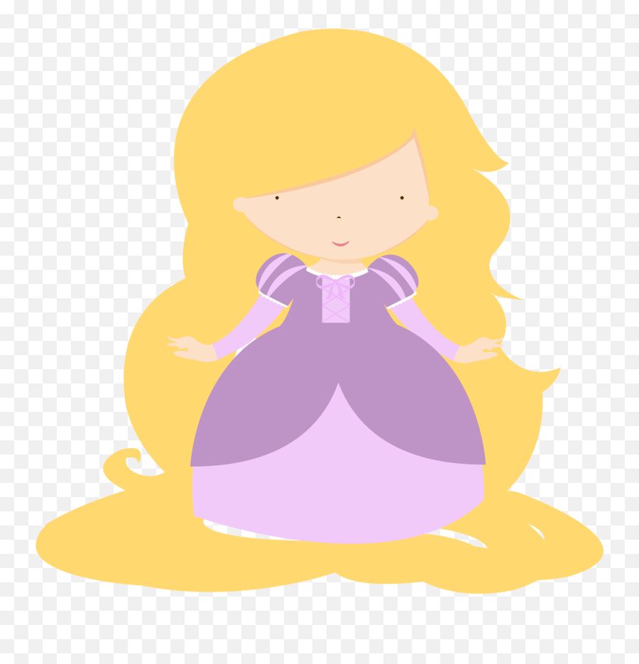 Rapunzel Clipart Little Transparent Free - Rapunzel Princess Clipart Png,Rapunzel Transparent Background