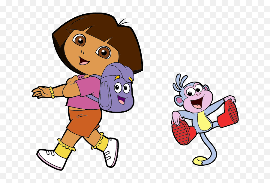 Dora The Explorer Clip Art Cartoon - Dora The Explorer Backpack And Boots Png,Squirrel Clipart Png