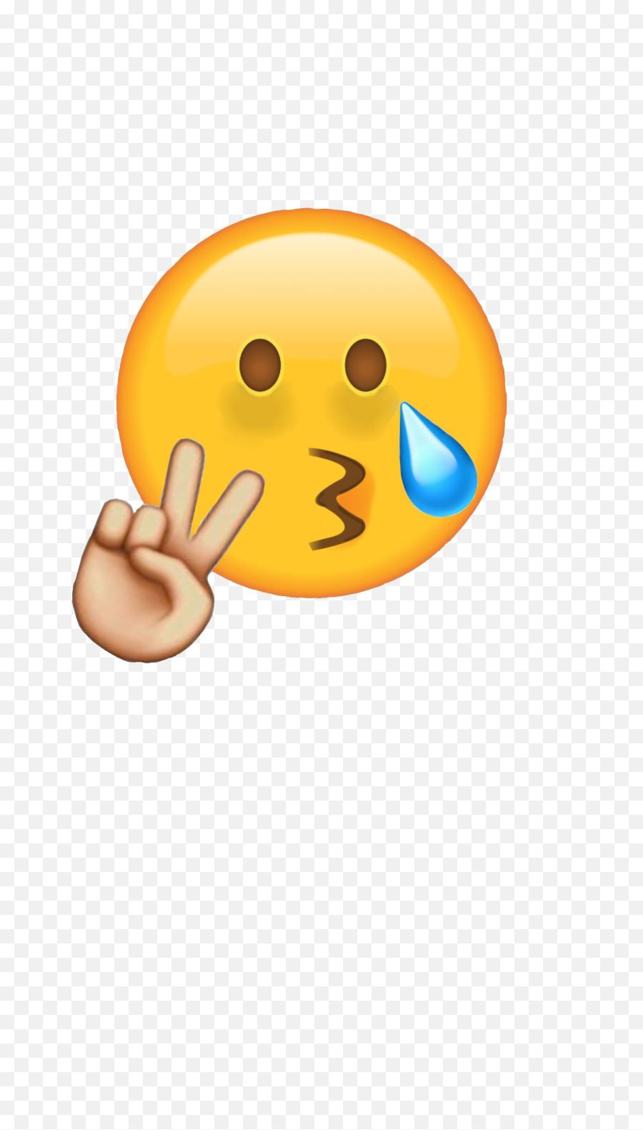 Mentalbreakdown Cry Peacesign Peace Sticker By Lauren - Crying Sad Emoji With Peace Sign Png,Peace Sign Emoji Png