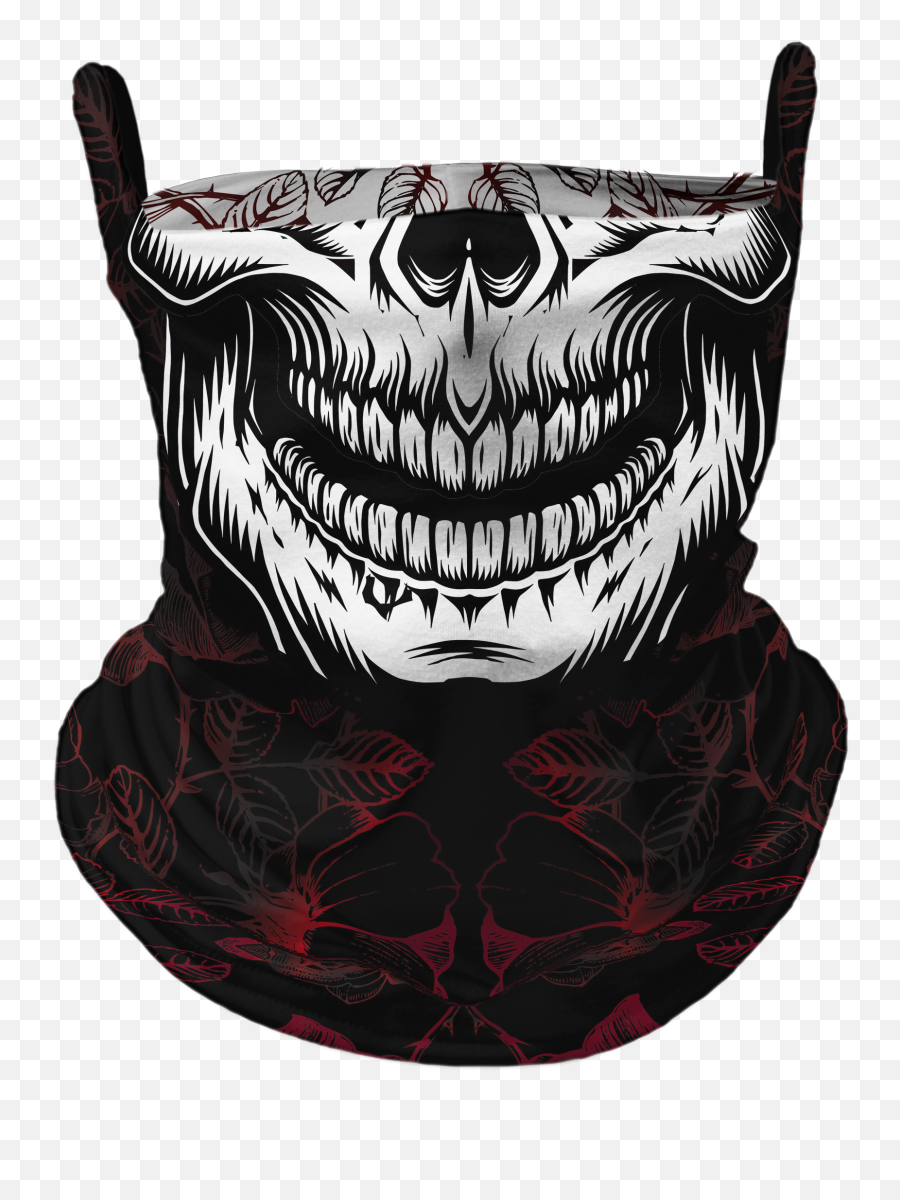 Skeletor Roses Premium Fitted Neck Gaiter With Ear Support - Skull Face Mask Png,Skeletor Transparent