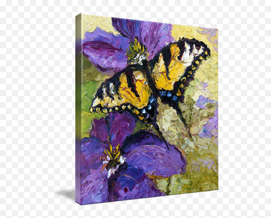 Butterflies - Pinturas Al Oleode Flores Png,Purple Flower Transparent