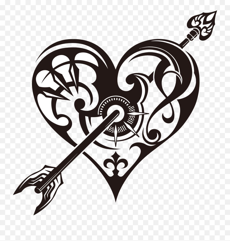 Tribal Heart Tattoo Designs Png Design