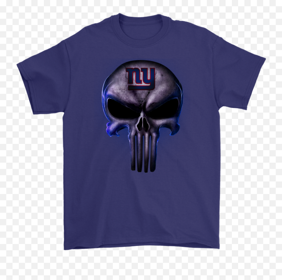 Download Hd The Punisher Skull New York Giants Football Nfl - Short Sleeve Png,Anaheim Ducks Logo Png
