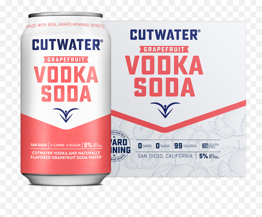 Grapefruit Vodka Soda Cutwater Spirits - Cutwater Grapefruit Vodka Soda Png,Soda Png