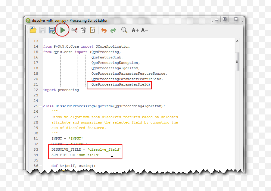 Writing Python Scripts For Processing Framework Qgis3 - Dot Png,Attribut Vector Icon