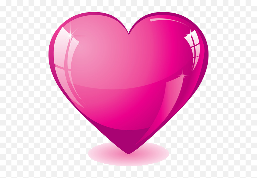 Hot Pink Heart Transparent Background - Transparent Background Heart Transparent Png,Heart On Transparent Background