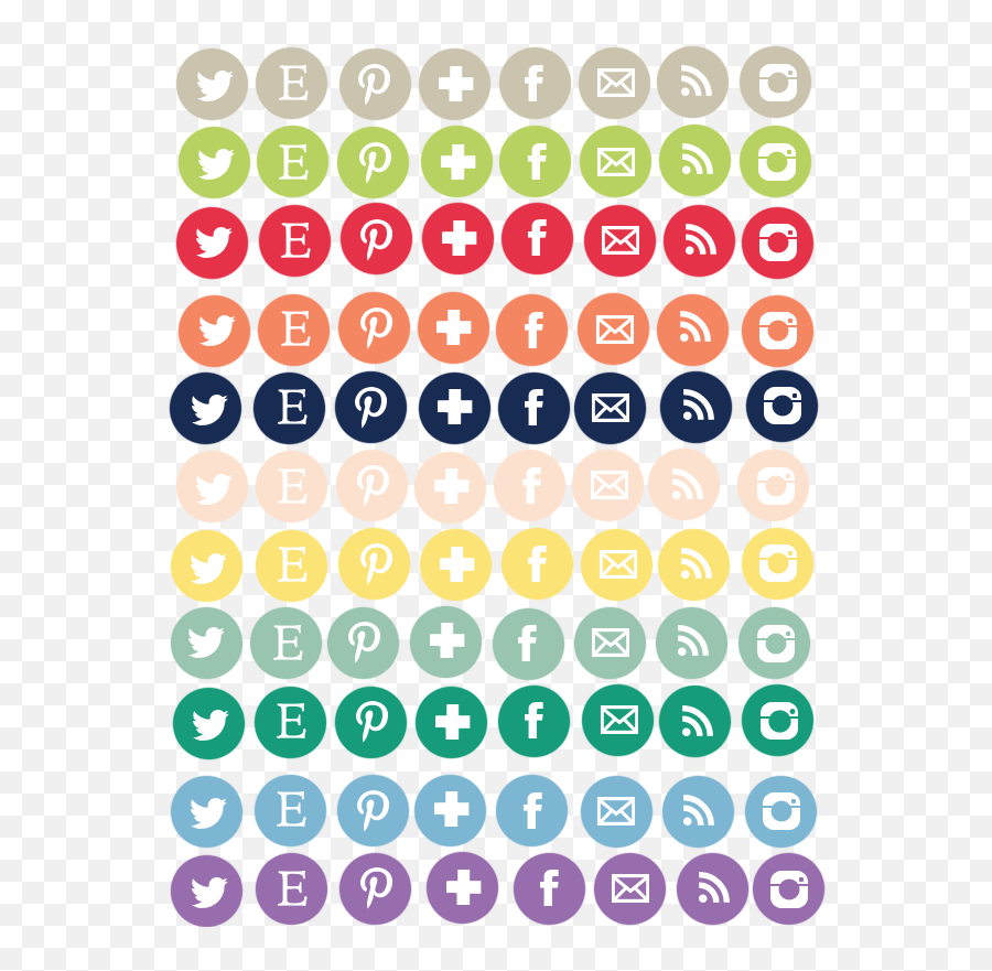 Www - Social Media Icons Transparent Colored Png,Social Media Icon Graphics