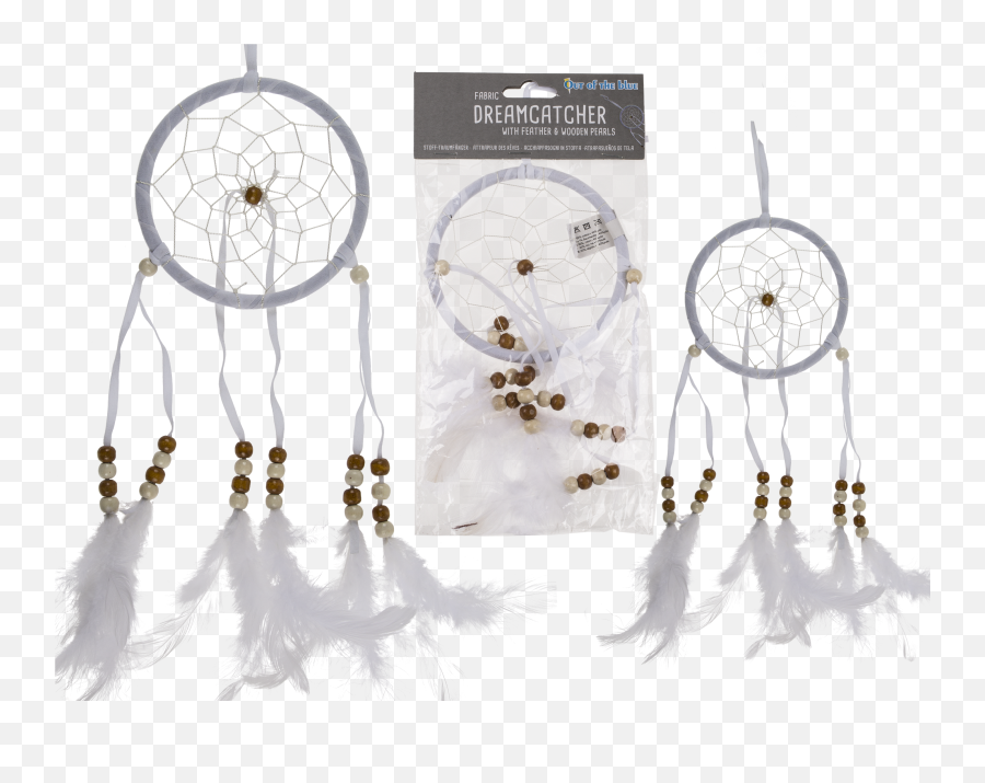 White Coloured Fabric Dreamcatcher - Out Of The Blue Kg Needlework Png,Dream Catcher Png