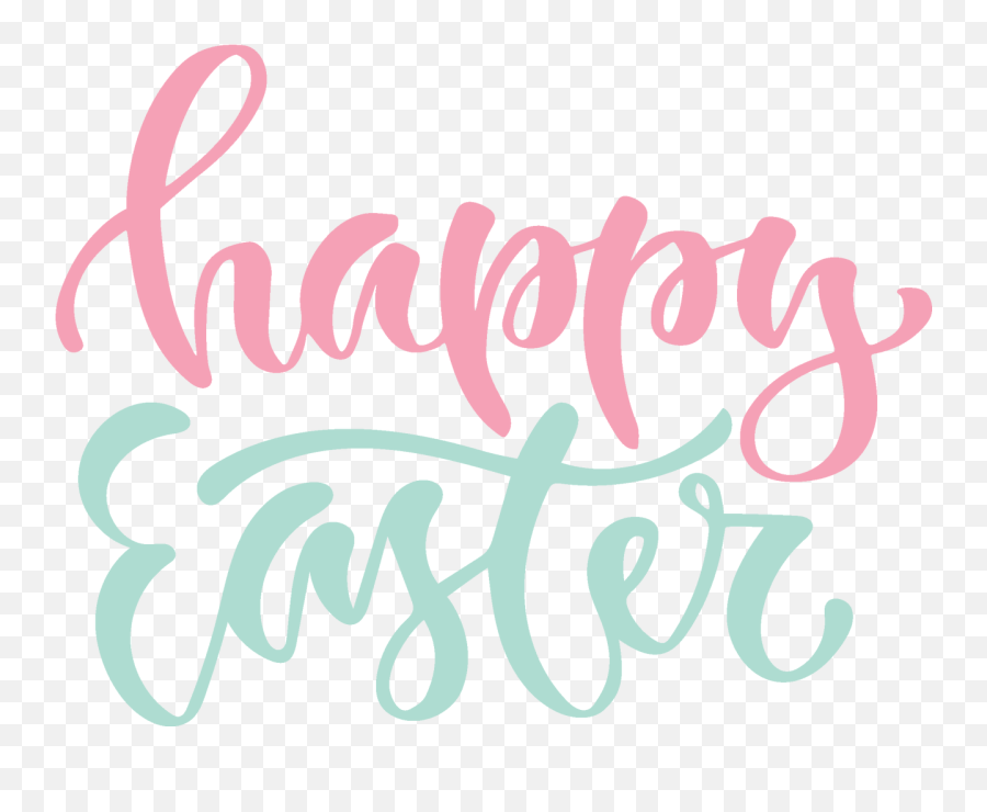 Happy Easter 3 Svg Cut File - Write Happy Easter In Calligraphy Png,Happy Easter Transparent