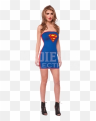 Download Adult Supergirl Tube Dress Costume - Sexy png