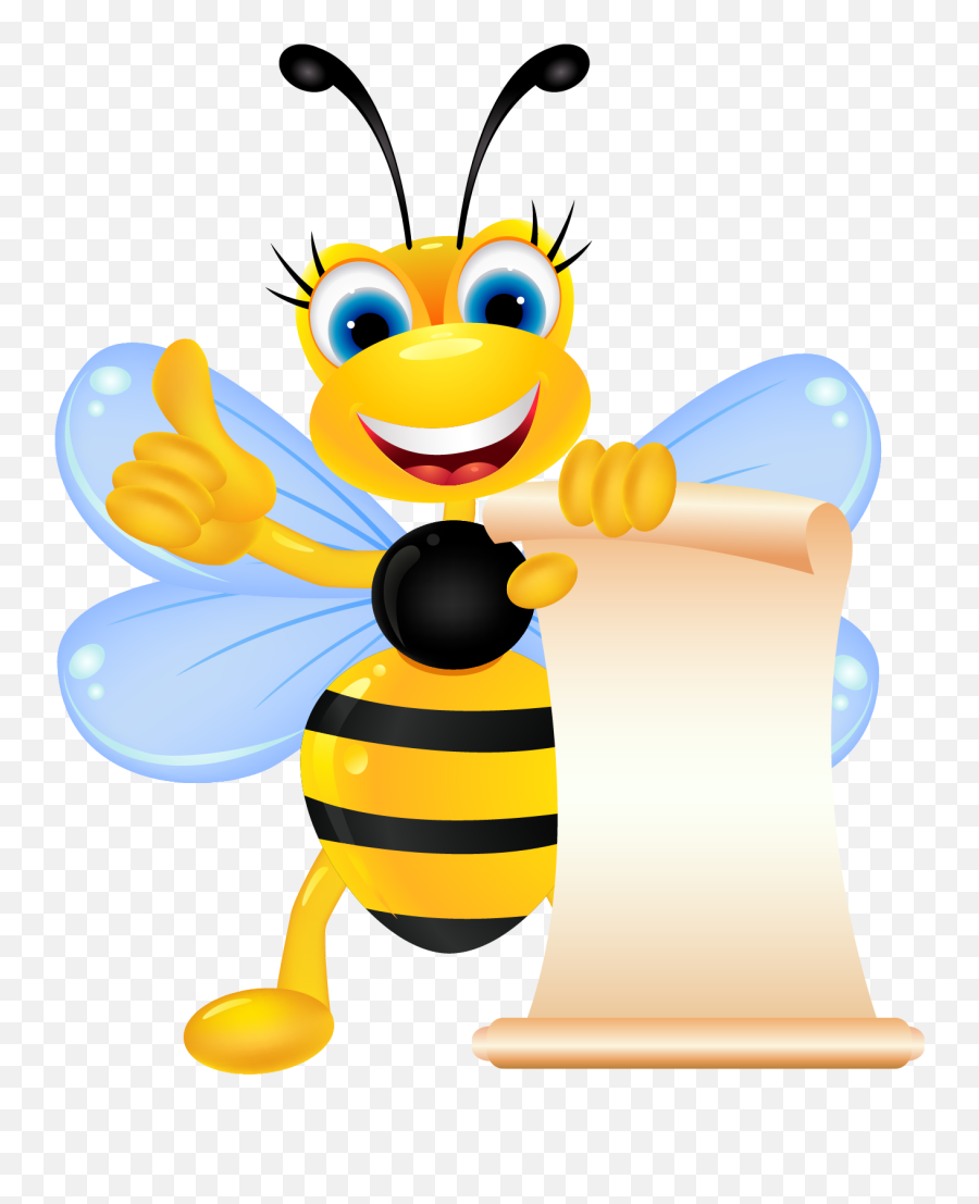 Clipart Bee Pollinator - Thumbs Up Bee Journal Png Animated Moving Honey Bee,Cute Bee Icon