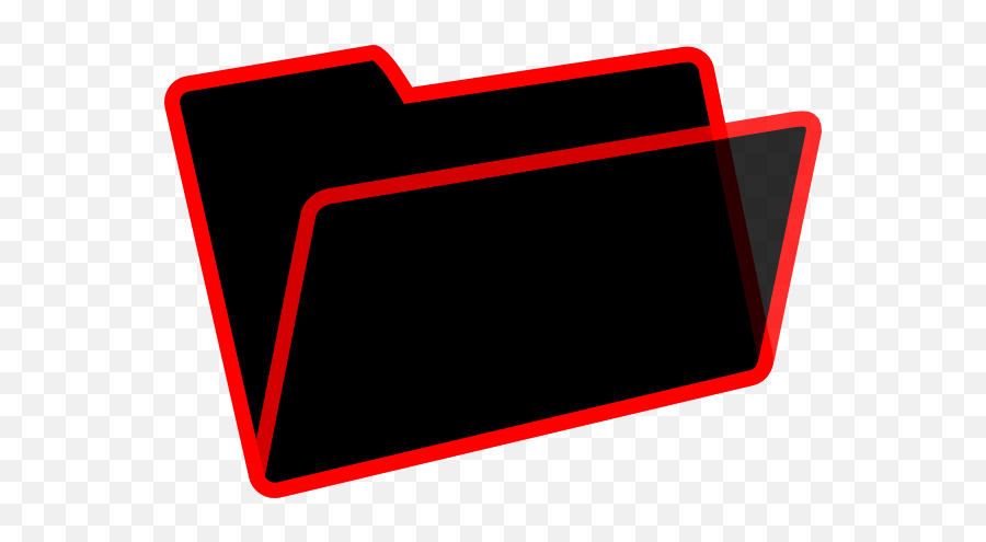 Blackred Folder Clip Art - Vector Clip Art Red Black Folder Icon Png,Red File Icon