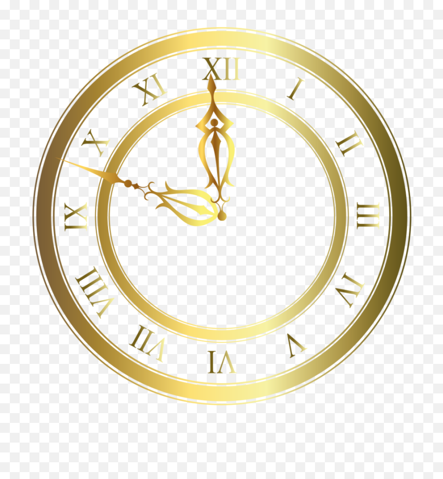 Download Steampunk Clipart Gold - Fancy Clock Transparent Background Png,Clock Transparent Background