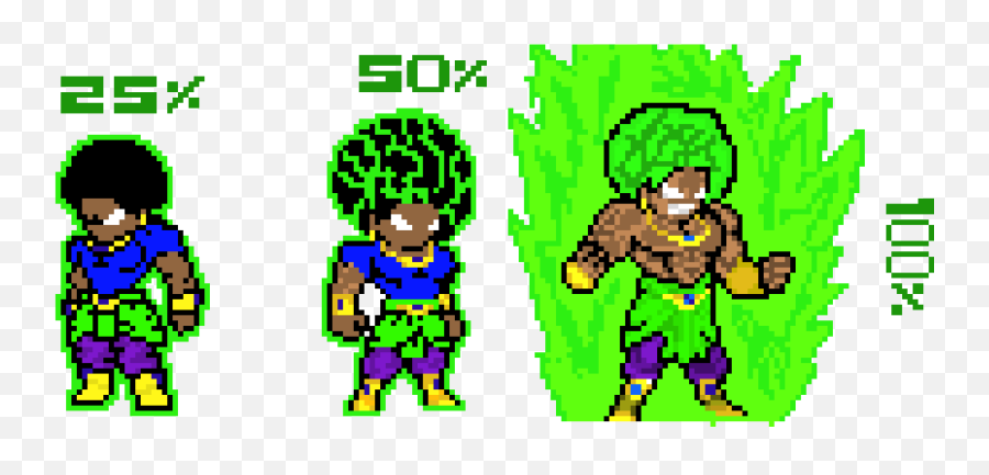 New Broly Pixel Art Clipart - Full Size Clipart 3175577 Pixel Art Maker Broly Png,Broly Icon