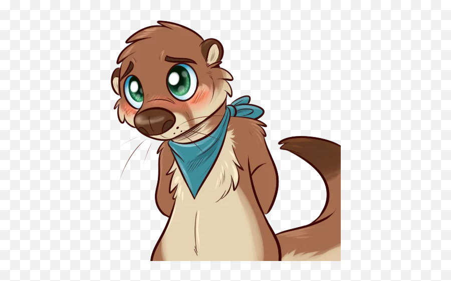 Telegram Sticker From Otters Sake And Tako Pack - Fictional Character Png,Furaffinity Text Icon