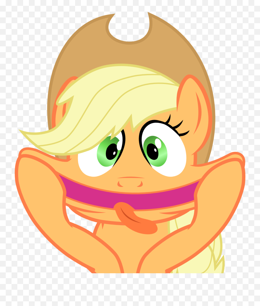 My Little Pony Applejack Funny Clipart - My Little Pony Silly Png,Crazy Face Png