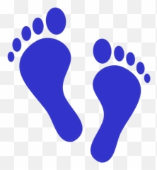 Footprints Clipart Colored - Colored Footprint Clipart Png,Foot Prints Png
