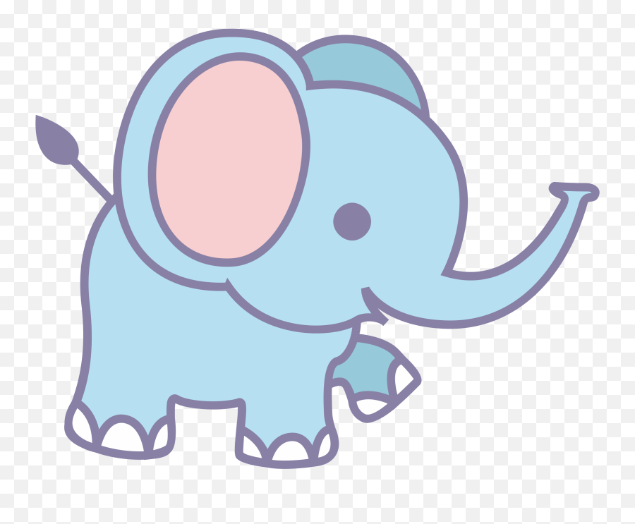 Drawing Elephants Cute Transparent - Cartoon Elephant Png,Elephant Clipart Transparent