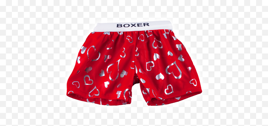 Red Satin Heart Boxer Teddy Bear - Boxers Hearts Png Transparent,Boxers Png