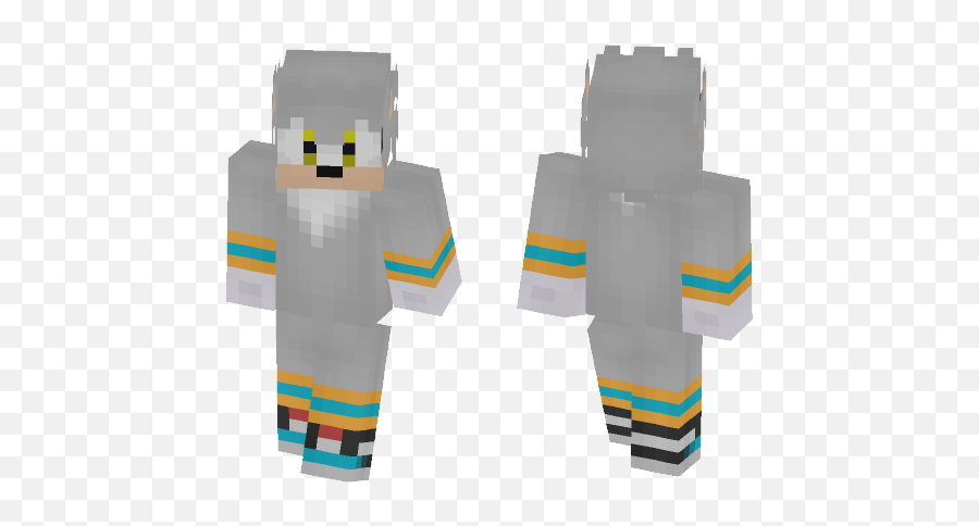 Silver The Hedgehog Minecraft Skin - Wither Boss Skin Minecraft Png,Silver The Hedgehog Png