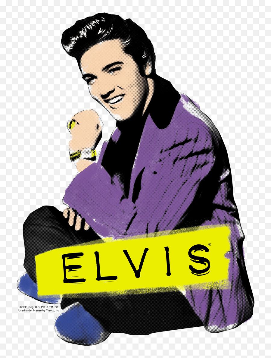Elvis Presley Sitting Juniors T - Drawing Elvis Presley Cartoon Png,Elvis  Png - free transparent png images 