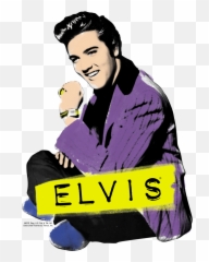 Elvis Presley Sitting Juniors T - Drawing Elvis Presley Cartoon Png,Elvis Png