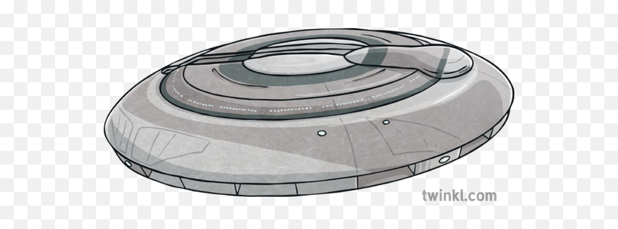 Alien Flying Saucer Spaceship Illustration - Twinkl Circle Png,Flying Saucer Png
