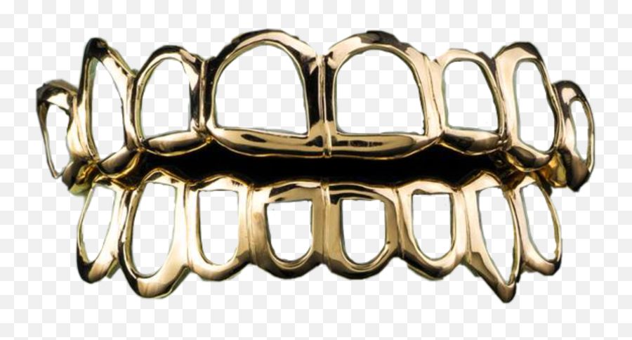 Freetoedit Grillz Teeth Gold Sticker By Taestycafe - Chain Png,Grillz Png