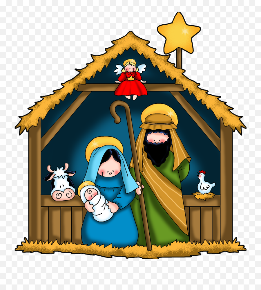 Library Of Vintage Christmas Nativity - Cute Nativity Clipart Png,Nativity Png