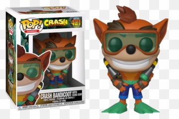 Crash Bandicoot In Scuba Gear Pop - Funko Pop Crash Bandicoot With Scuba Gear Png,Crash Bandicoot Transparent