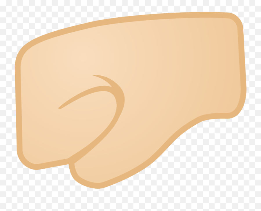 Left Facing Fist Light Skin Tone Icon - Horizontal Png,Fist Emoji Png