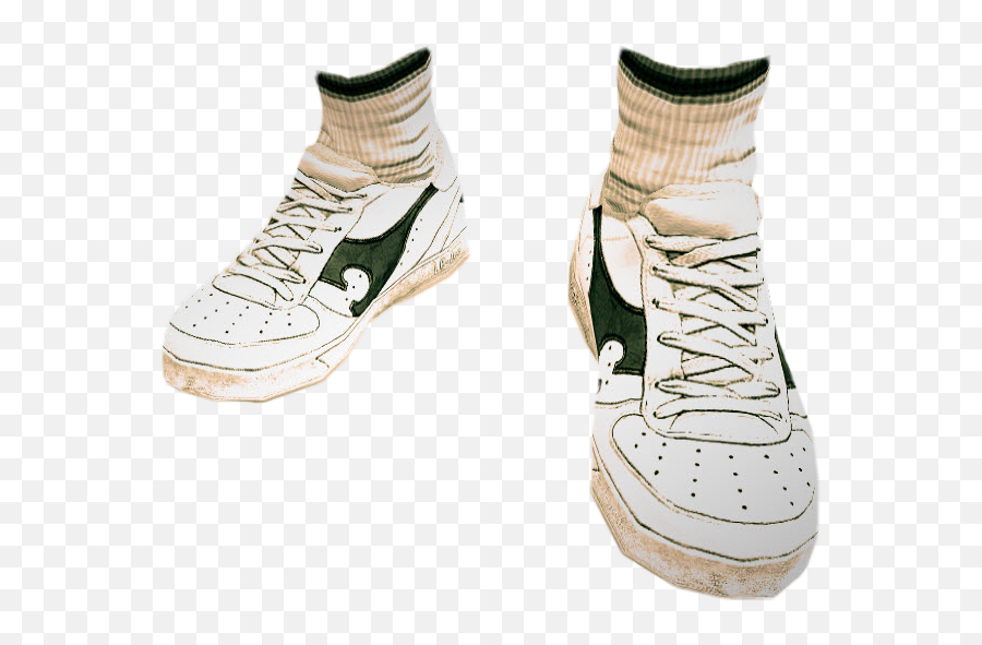 Download Hd Dead Rising White Tennis Shoes 5 - Cb Shoes Hd Round Toe Png,Tennis Shoes Png