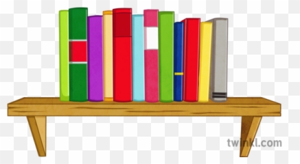 Books - Books On A Shelf Png,Shelf Png