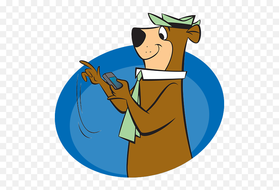 Yogi Bears Jellystone Park - Yogi Bear On A Phone Png,Yogi Bear Png