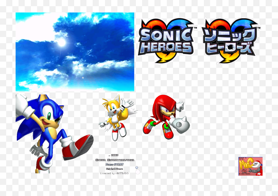 Gamecube - Sonic Heroes Title Screen Background Png,Sonic Heroes Logo