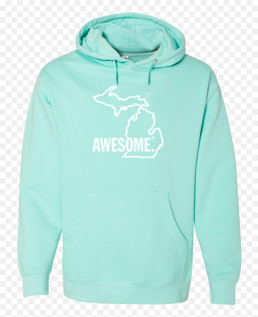 Michigan Awesome State Outline Hoodie - Pullover Png,Michigan Outline Transparent