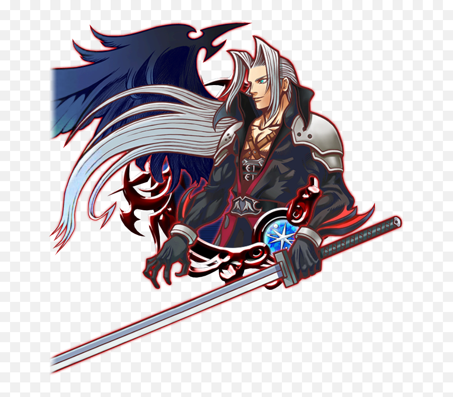 Illustrated Sephiroth - Sephiroth Kingdom Hearts 2 Png,Sephiroth Png
