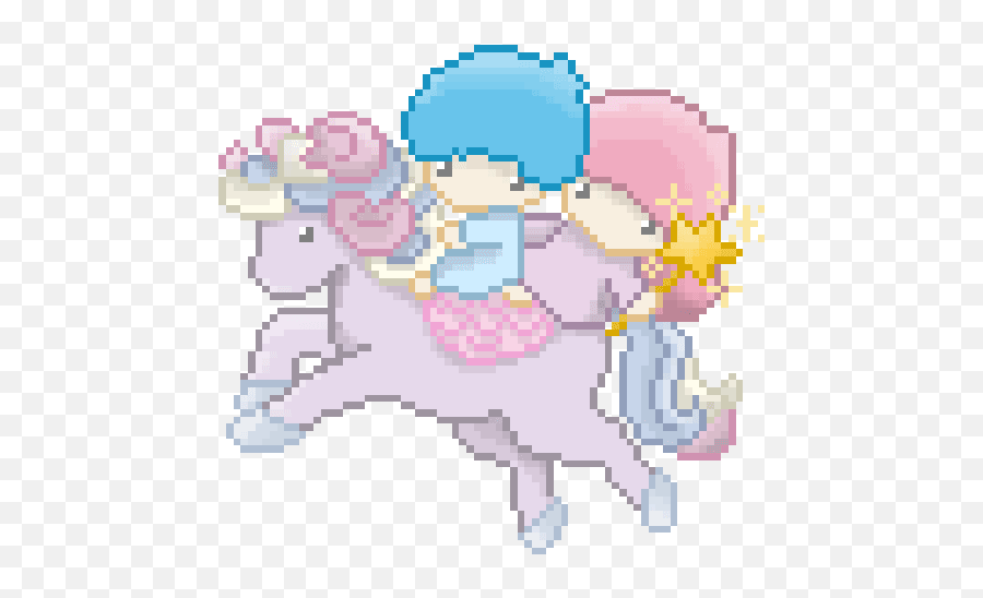 First Gentle Snow Pixel Art Cute Pastel Wallpaper - Little Twin Stars Pixel Png,Pixel Star Icon