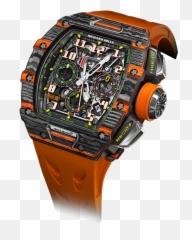 Rami Malek Wears One Of The First Wristwatches Ever Invented - Richard Mille Rm 11 03 Mclaren Flyback Chronograph png