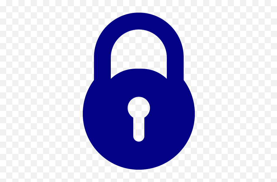Navy Blue Lock Icon - Free Navy Blue Lock Icons Lock Icon Black Png,Folder With Lock Icon