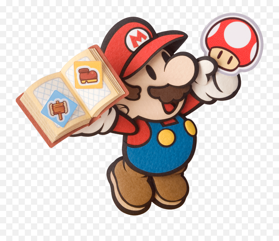 Paper Mario Sticker Star 3ds Artwork Including Characters - Paper Mario Sticker Star Mario Png,Super Mario Mushroom Icon