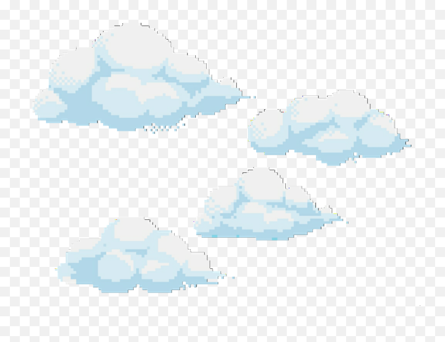 Pixel Clouds Transparent Png Image - Pixel Art Cloud Png,Clouds With Transparent Background