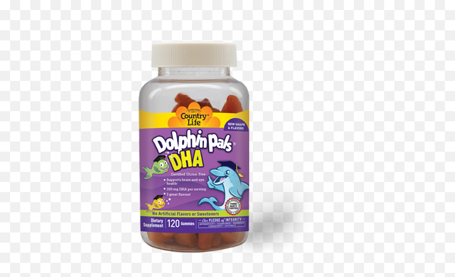 Dolphin Pals Dha Gummies 120 - Country Life Dha Dolphin 120 Gummies Png,Dolphin Browser Icon Png