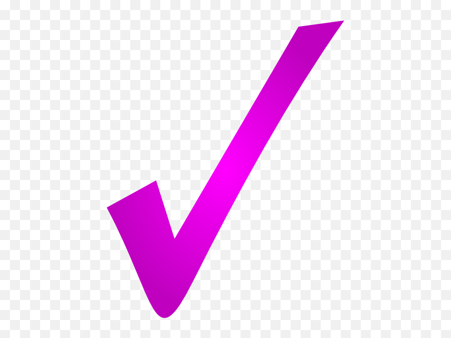 Download Hd Pink Gradient Check Mark Clip Art - Pink Check Purple Check Mark Symbol Png,Check Mark Symbol Png